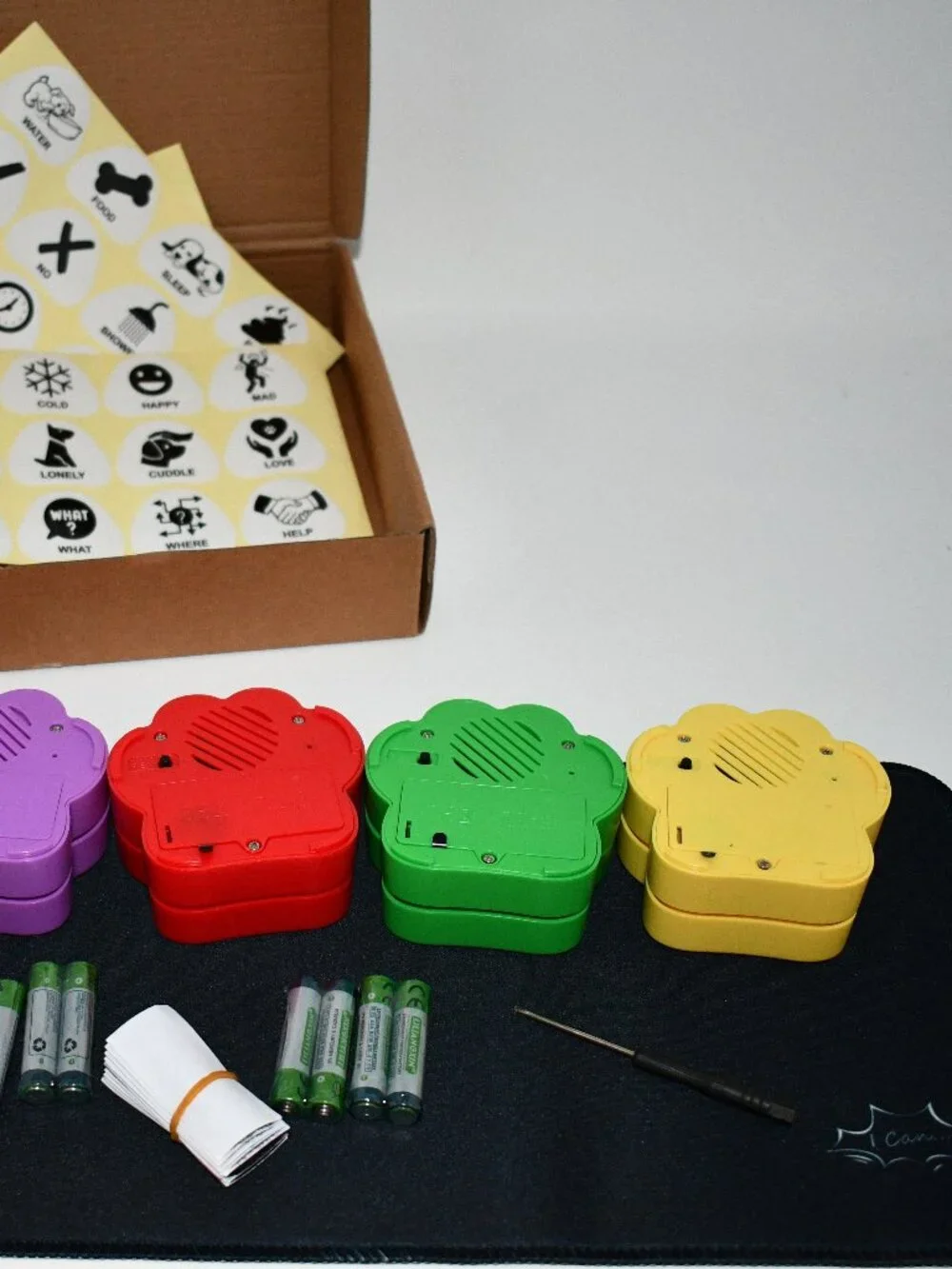 PENGHETM Dog Communication Buttons, 5 Pack, 30 Sec Recordable Training Mat, NWT